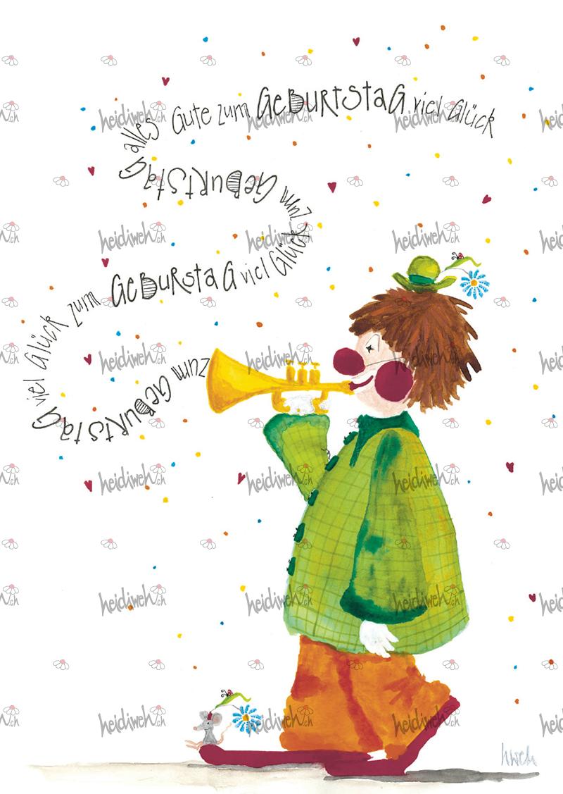 Geburtstagskarte Clown 060