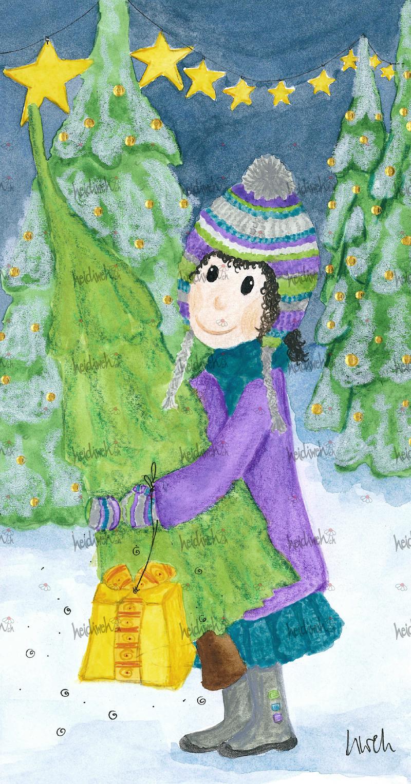 Weihnachtskarte Lang W041